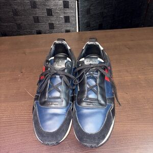 Men's Fendi Roma lightning bolt Blue/Black/red/ &white Sneakers size 8.5 us 7uk